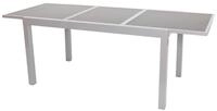 Az-tisch 140(200) X 90 Cm Silb Alugest Graue Glaspl