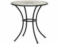 Stella Tisch ø 70x71 cm Gestell Stahl matt-schwarz, Tischplatte Keramik mehrfarbig