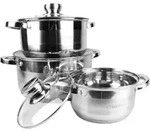 Maestro Mr-2220-6l: Set Mit 3 Edelstahlt&ouml;pfen + Deckel