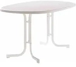 Boulevard-klapptisch, 140x90x72 Cm, Wei&szlig; Gestell Aus Stahl In Wei&szlig;, Tischplatte Aus