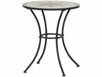 Stella Tisch ø 60x71 cm Gestell Stahl matt-schwarz, Tischplatte Keramik mehrfarbig