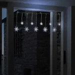 Schneeflocken Lichterkette 10leds Kaltwei&szlig;-mlk083