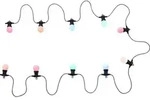 Led Lichterkette Au&szlig;en Garten Terrasse Beleuchtung Schwarz Opal L&auml;nge 4,5 M