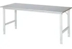 Arbeitstisch Tom Bxtxh 2000x800x760-1080mm, Stahlblech Arbeitsplatte - Rau