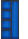 Werkstattwageneinlage 1/3, Leer: 5 Ablagef&auml;cher 408 X 189 X 32 Mm