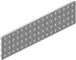 Stahl-lochplatte Stahl Wei&szlig; L&auml;nge 800 Mm Breite 200 Mm