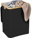 Bambus W&auml;schetruhe Uno Ecori In Schwarz 41 X 50 X 33 Cm - Rahmen: Natur,