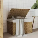W&auml;schekorb Mit Deckel 55,5x35x34 Cm Poly Rattan Vidaxl