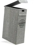 Dunedesign - 50l W&auml;schekorb Mit Deckel - 20x40x60 W&auml;schesammler Schmal - W&auml;sche