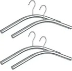 Kleiderb&uuml;gel Dry 4er Set Edelstahl, Rostfrei, Silber Matt, Edelstahl Rostfrei Silber