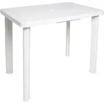 Progarden - Rechteckiger Wei&szlig;er Pvc-tisch Mit Abgerundeten Ecken - 101x68x73 Cm