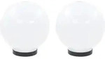 Led-gartenleuchten 2 Stk. Kugelf&ouml;rmig 20 Cm Pmma Vidaxl
