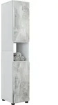 Ebuy24 - Flandu Badschrank Hoch Hoch Mit 2 T&uuml;ren Wei&szlig;,beton Optik.