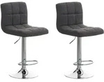 Clp - 2er Set Barhocker Peru Stoff Hellgrau