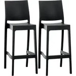 Clp - 2er Set Barhocker Maya Kunststoff Schwarz