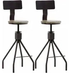 Clp - 2er Set Barhocker Elko Bronze