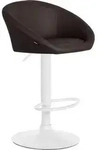 Barhocker Davie Kunstleder Braun Metall Matt Weiss
