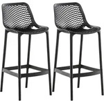 Clp - 2er Set Outdoor Barhocker Air Schwarz