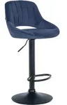 Barhocker Milet Samt Blau Schwarz