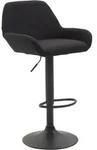 Barhocker Braga Stoff Schwarz Schwarz
