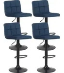 Clp - 4er Set Barhocker Feni Samt Blau