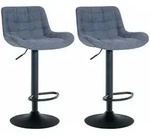 2er Set Barhocker Tover Blau Stoff