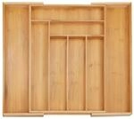 Besteckkasten Bambus, Ausziehbar, Hbt: 5 X 32,5 - 52 X 45,5 Cm, Schubladeneinsatz