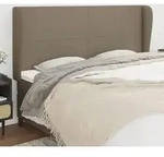 Kopfteil Mit Ohren Taupe 203x23x118/128 Cm Stoff Vidaxl