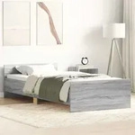 Bettgestell Grau Sonoma 75x190 Cm Holzwerkstoff Vidaxl