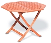 Klapptisch Achteckig &Oslash; 110cm Eukalyptus