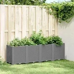 Pflanzk&uuml;bel Hellgrau 160x40x53 Cm Pp Vidaxl