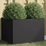 Pflanzk&uuml;bel Schwarz 62x47x46 Cm Stahl Vidaxl
