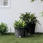 Vidaxl Planter With Removable Inner Anthracite 15 / 15,3 L Pp Rattan