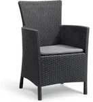 Allibert - Kunststoff Gartensessel Iowa Graphit / Cool Grey Inklusive Sitzkissen
