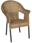 Ravenna Stapelsessel 2er Set Natur Alu/kunststoffgeflecht