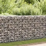 Gabionenwand Mit Abdeckung Verzinkter Stahl 600&times;30&times;100 Cm Vidaxl
