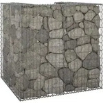 Vidaxl - Gabionenwand F&uuml;r M&uuml;lltonnen Verzinkter Stahl 110x100x110 Cm