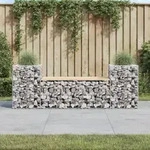 Vidaxl - Gartenbank Aus Gabionen 183x41x60,5 Cm Massivholz Kiefer