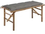 Vidaxl - Klappbare Gartenbank Mit Auflage 118 Cm Bambus