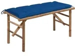 Vidaxl - Klappbare Gartenbank Mit Auflage 118 Cm Bambus