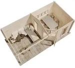 5-eck Gartenhaus Liwa Aus Holz Holzhaus Mit Terrasse - 40 Mm, Naturbelassen - Alpholz