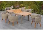 Imperia Set 7tlg 6 Sessel Tisch 180(240)x100cm Kissen
