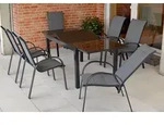 Amalfi Set 7tlg 4 Sessel Hoch 2 Sessel Tisch 140(200)x90cm