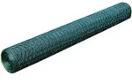 Vidaxl Chicken Wire Fence With Pvc Coating 25x0,75 M Green