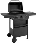 Taino Compact 3+0 Gasgrill Grillwagen Platzsparend Griller Gas Grill Bbq Schwarz