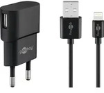 Apple Lightning Ladeset (5 W), Netzteil Mit Apple Lightning Kabel 1m (schwarz).