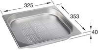 Villeroy & Boch Gastronormbeh&auml;lter Gn 2/3-40, Bodenfl&auml;che Gelocht