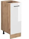 Unterschrank R-line, Wei&szlig; Hochglanz, 30 Cm Ohne Arbeitsplatte Vicco
