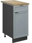 K&uuml;chenunterschrank Fame-line, Hellblau-grau, 40 Cm , Ap Eiche, Vicco