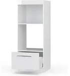 Vicco - Mikrowellenschrank Fame-line, Wei&szlig; Hochglanz, 60 Cm Offen